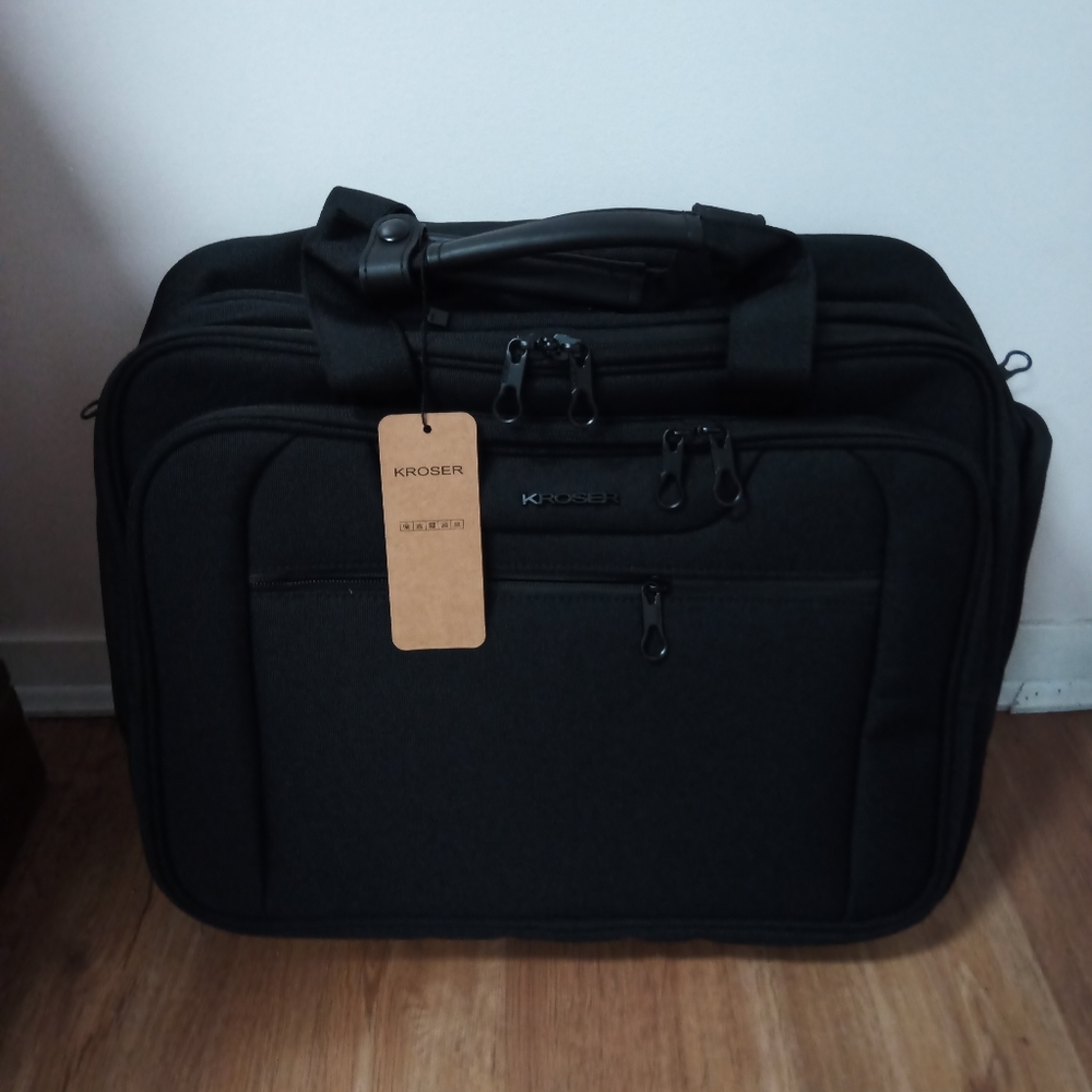 (#5) KROSER Rolling Premium Wheeled Briefcase, brand new
